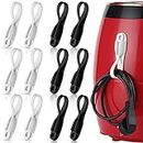 12 Pcs Cord Bundlers Cord Organizer for Appliances, Self Adhesive Kitchen Appliance Cord Wrapper Sticky Silicone Cord Holder Cable Organizer for Data Cable, Air Fryer, Toaster (Black, White)