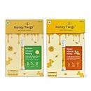 Honey Twigs Natural Honey | Ginger Honey and Lemon Honey, 480g(240g + 240g - 60 Twigs) | Infused with Natural Ingredients | Pure Honey | No Added Color | No Preservatives