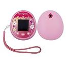 xcivi Silicone Cover and Lanyard for Tamagotchi Pix Virtual Interactive Pet Game Machine, Silicone Shell Compatible with New Tamagotchi PIX (Pink)