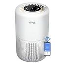 LEVOIT Air Purifier for Home Bedroom, Smart WiFi Alexa Control, Covers up to 916 Sq.Foot, 3 in 1 Filter for Allergies, Pollutants, Smoke, Dust, 24dB Quiet for Bedroom, Core200S/Core 200S-P, White