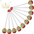 10 Pcs Orff Instrument Kids Tambourines Rhythm Sticks for Kids Tool Accessories,Kids Piano Keyboard Kids Musical Instruments Plastic Drum Sticks for 3 Year Old Practicing Drumsticks Energy (10 Pcs)