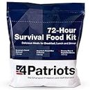 4Patriots 72-Hour Emergency Food Supply Survival Kit, Perfect for Camping, Freeze Dried Preparedness Food, Designed to Last 25 Years, Be Ready with 16 Servings of Delicious Breakfast, Lunch, and Dinner