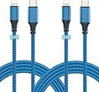 USB C to Lightning Cable 6FT 2Pack, [Apple MFi Certified] iPhone Charger Cable USB-C Braided Fast iPhone Type C Charging Cord for iPhone 13 13 Pro 12 Pro Max 12 11 X XS XR 8, Supports Power Delivery