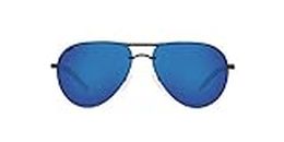 Costa Helo Sunglasses Matte Black Frame-Blue Mirror 580 Poly Polarized Lenses
