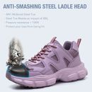 Men's Women's Safety Work Shoes Lightweight Breathable Steel Toe Sneaker Shoes