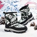 Snow Boots for Boys Girls,Soft Warm Plus Fleece Boots for Outdoor Walking Hiking