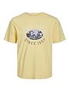 JACK & JONES Jcobooster Tee S Crew Neck May 23 T-Shirt, Jaune pâle, L Homme