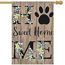 Heyfibro Home Sweet Home Spring Summer Garden Flag 28 x 40 Inch Lawn Flag Double Sided Printed with Pattern Outdoor Yard Welcome Flag Farmhouse Seasonal Outdoor Decoration(ONLY FLAG)