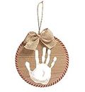 Pearhead Baby Handprint DIY Rustic Christmas Ornament and Paint, Baby Holiday Ornament, Baby's First Christmas Decorations, Christmas Tree Ornaments