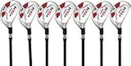 Majek Senior Men’s Golf All Hybrid Complete Full Set, which Includes: #5, 6, 7, 8, 9, PW +SW Senior Flex Right Handed New Utility “A” Flex Club