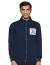 Amazon Brand - House & Shields Men's Cotton Blend High Neck Regular Sweatshirt (Aw19-Hss-25_Iris Navy_L)