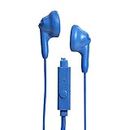 Magnavox MHP4820M-BL Gummy Earbuds with Microphone in Blue | Available in Pink, Purple, White, Black, & Blue | Earbuds Gummy | Extra Value Comfort Stereo Earbuds | Durable Rubberized Cable |