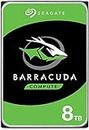 Seagate BarraCuda, 8 TB, Hard Disk Interno, SATA da 6 GBit/s, 3,5", 5.400 RPM, Cache da 256 MB per PC Desktop (ST8000DM004)
