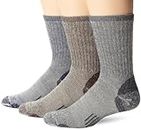 OMNIWOOL Multi-Sport Hiker Socks (3-Pair), Blue/Grey/Brown, Large