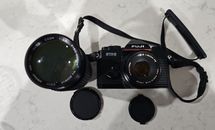 Fuji STX-2 35mm Film Camera with X-Fujinon 50mm f/1.9 FM And 55mm Abinar Lens