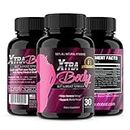 XtraBody Butt Enhancement and Breast Enlargement Supplement - Estrogen Enhancer - Increases Natural Curves, Reduces Menstrual Symptoms and Provides an Extra Boost of Energy (1 Bottle=30 Capsules)