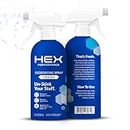 HEX Performance Deodorizing Spray, Fresh & Clean, 12oz (Pack of 2) - Awesome for Shoes, Gear & Workout Mats, Shoe Deodorizer Spray, Odor Eliminator Spray for Yoga Mats, Gym Equipment