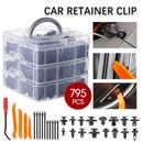 795x Car Body Trim Clips Retainer Bumper Auto Panel Push Plastic Fastener Kit