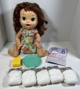 Hasbro Baby Alive Super Snacks Snackin Sara- Brunette Doll- Bilingual- Soft Face