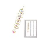 HOFFTI Spiral Tail Wind Spinners,Rainbow Maker Prism Pendant - Crystal Colorful Beads Prisms Pendant for Living Room, Bedroom, Chandeliers