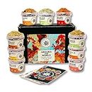Nature Kitchen Around The World Gourmet Seasoning Gift Set 9 Spice Pots Perfect for At Home Friends and Family dining. Thai, Mexican, Piri Piri, Greek, Shawarma, Italian