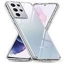 CZARTECH Native Back Cover Case for Samsung Galaxy S21 Ultra 5G Original Clear Case (TPU + Tough Polycarbonate Back I 5ft Drop Protection Tested I Transparent)