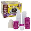 SIMPLECUPS Disposable Cups for Use in Keurig 2.0 Brewers - 50-2.0 Cups, Improved Lid Design, and Filters - Use Your Own Coffee in 2.0 K-Cups
