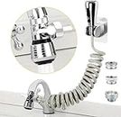 CECEFIN Kitchen Sink Sprayer, Portable Water Faucet Spray Head Replacement with 79” Recoil Hose and Holder, Pressurized Water Saving Faucet Aerator & Diverter Valve, Faucet Sprayer Attachment Set