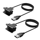 HEYUS [2 Pack] 100cm for Fitbit Alta Charger Cable, USB Replacement Charging Cable Charger Cord for Fitbit Alta, Black(No Reset Button)