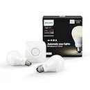 Hue White A19 Starter Kit (Compatible with Amazon Alexa, Apple Home Kit and Google Assistant)