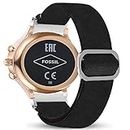 Compatible for Michael Kors Sofie Band, YOUkei 18mm Stretch Elastics Adjustable Replacement Strap Accessories Compatible for Fossil Venture Hr Gen 4/ MK Sofie/MK Runway Gen 4/Galaxy Watch 3 41mm (Black)