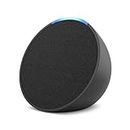 Amazon Echo Pop| Smart speaker with Alexa and Bluetooth| Loud sound, balanced bass, crisp vocals| Black