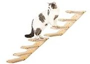 Cat Climbing Shelves Wall Mounted 2PCS Four Cat Steps Reversible Left & Right Direction, Cat Shelf Stairway for Wall with Jute Scratching Ladder Cat Wall Shelves Furniture for Perch Sleeping