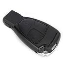 Qiilu Key Case Cover, 3 Button Remote Key Fob Shell Case Cover for Benz