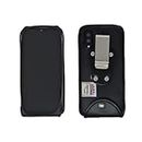 Turtleback Fitted Case for Kyocera DuraSport 5G Phone Black Leather with Heavy Duty Ratcheting, Removable Metal Belt Clip