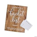 Fun Express Bucket List Sign & Cards Set - Includes 1 Sign and 100 Cards - Wedding and Engagement Party Supplies