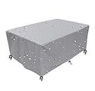 Garden Furniture Covers Garden Furniture Covers Outdoor Furniture Covers Waterproof Heavy Duty 420D Oxford Windproof Waterproof Rectangular Patio Table Cover Silver 100x65x83cm Plata