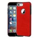 LIRAMARK PU Leather Flexible Back Cover Case Designed for Apple iPhone 6 / iPhone 6s (Red)