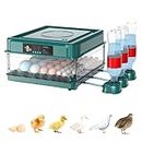 Brutautomat Vollautomatisch, Brutmaschine Vollautomatisch Inkubator Hühner, Brutkasten Hühner mit Automatischem Eierdrehen und Automatischer Wasserzugabe für Zucht von Hühnern (24 Eier)