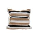 Foreside Home & Garden 18x18" Brown & Black Pillow w/Poly Fill - 18X18