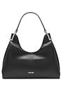 Calvin Klein Women's Falcon Shoulder Bag, Black/Silver, One Size