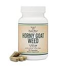Horny Goat Weed for Men and Women - No Fillers (Max Strength Epimedium Std. to 20% Icariins) 1,000mg per Serving, 90 Capsules (Male Enhancing Supplement) by Double Wood