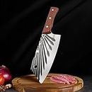 YELONA Pakka Wood Full Tang Gator Cleaver Knife for Meat Cutting & Vegetable | High Carbon Stainless Steel Sharp Chef Knife for Kitchen or Outdoor Cooking | Best for Chopping, Slicing, Cutting