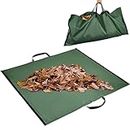 Leaf Bag 57.1x49.2in Leaf Collector 600D Oxford Cloth Leaf Collection Bag with Handle Foldable Waterproof Dampproof Heavy Duty Garden Lawn Yard Waste Bags Lawn and Leaf Bags Lawn Bags Yard Waste Bags