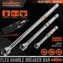 3PC Flexi Head Knuckle Power Breaker Bar Wench Set 1/2 3/8 1/4 Drive 15" 10" 6"