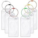 Alyvisun 6Pcs Cruise Luggage Tag Holder, Waterproof Cruise Luggage Tags with Zip Seal and Steel Loops, Clear Suitcase Tags for Ships Baggage Labels for Travel Luggage Baggage Bags