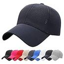 Baynetin Mens Breathable Mesh Baseball Cap,Quick Dry Ultralight Outdoor Sports Hat Adjustable Travel Summer Cap (Navy)