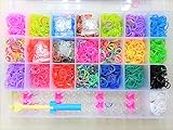 eS³kube Rainbow Rubber Bands Kit With 4200 Loom Bands With Case For Diy Crafting, Bracelet Making, Kit Gifts For Girls & Boys, Multicolor