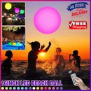 Outdoor Inflatable Beach Ball LED Light Swimming Pool Party Water Game Toys AU