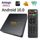 Q96 l1 smart tv box android 10 amlogic s905 l2 quad core 5g wi-fi 4k uhd h.265 iptv españa